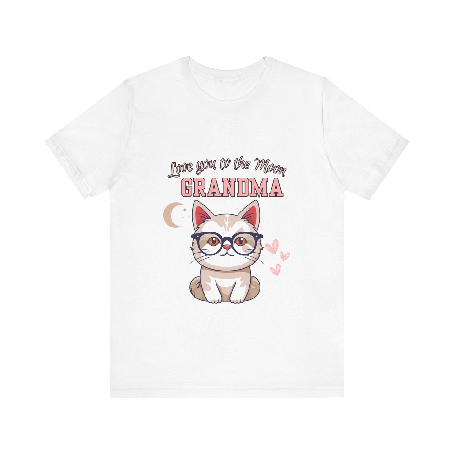 Love You to the Moon Grandma Cat Tee, Cute Cat Shirt, Gift for Grandma, Birthday Tee, Grandparent Gift, Funny Cat T-Shirt