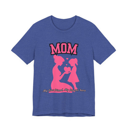 Mom and Daughter Love Tee | Unisex Jersey T-shirt for Mother's Day, Birthday Gift, Family Outing, Casual Wear, Heartwarming Gift