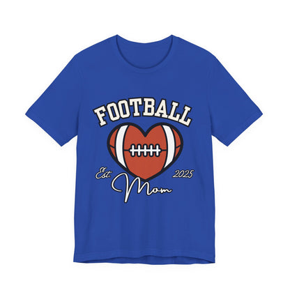 Football Heart Mom Tee, Gift for Sports Moms, Unisex Football Shirt, Casual Daywear, Game Day Outfit, Football Fan Gift
