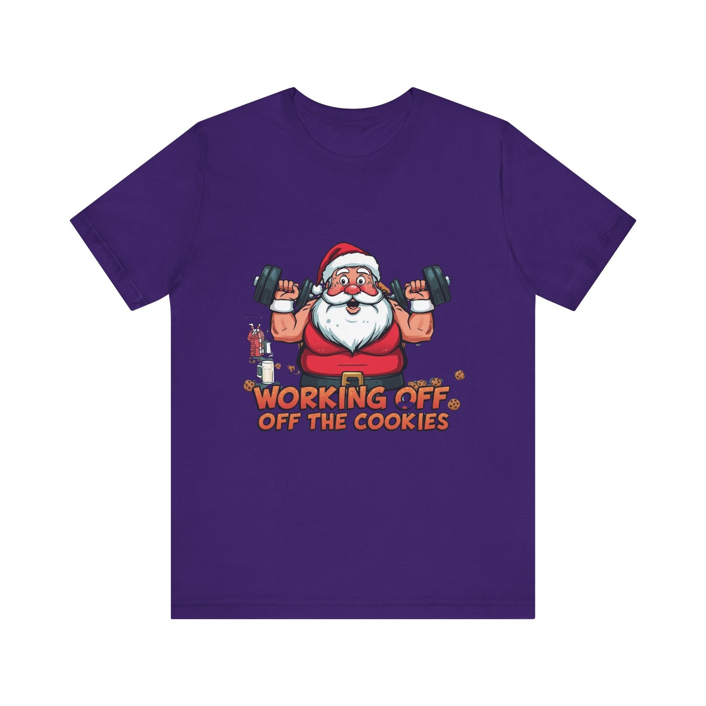 Unisex Tee Santa Funny Cookies Design T-Shirt