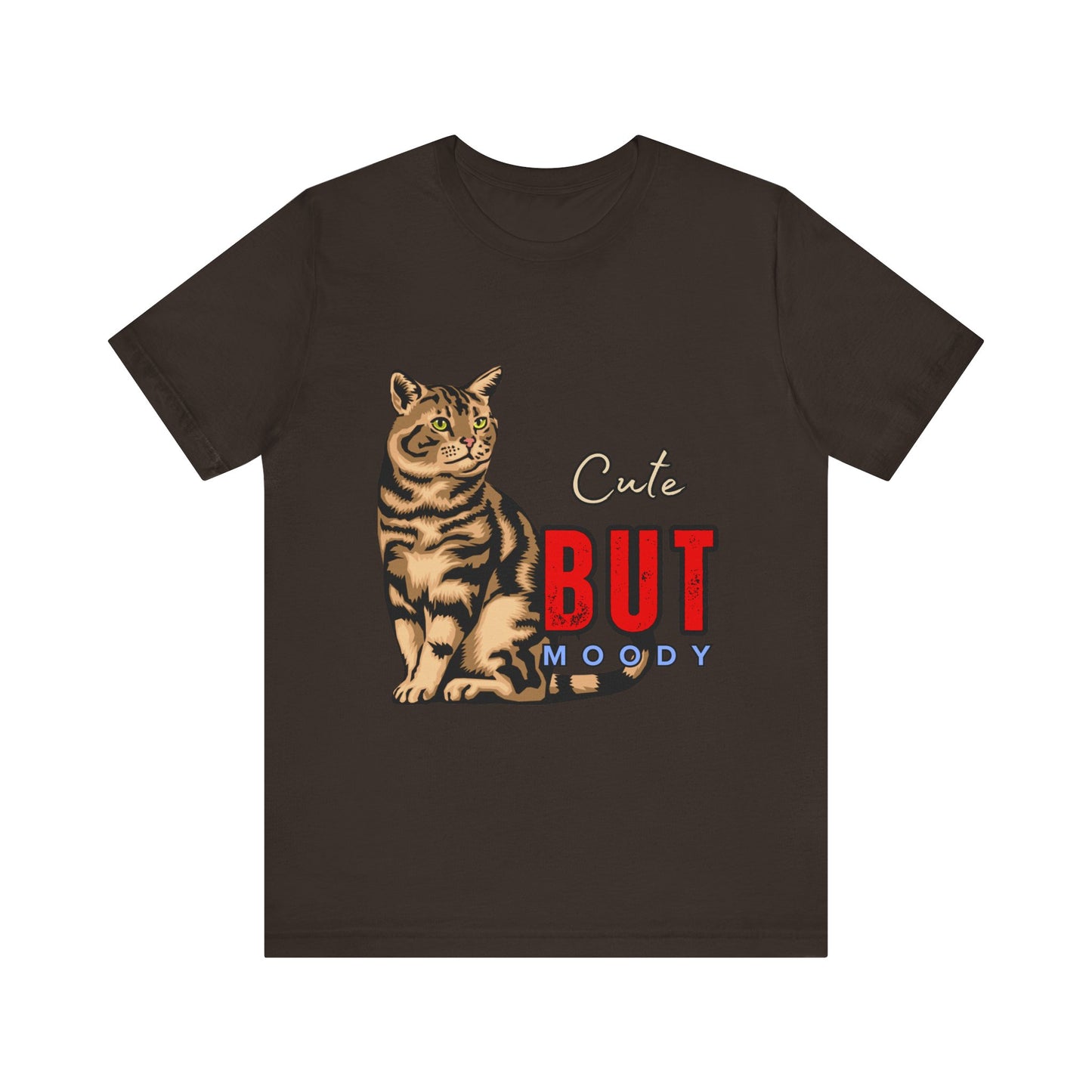 Cute But Moody Cat Tee - Unisex Jersey T-Shirt for Cat Lovers, Funny Pet Shirt, Gift for Cat Owners, Birthday or Holiday Apparel, [...]