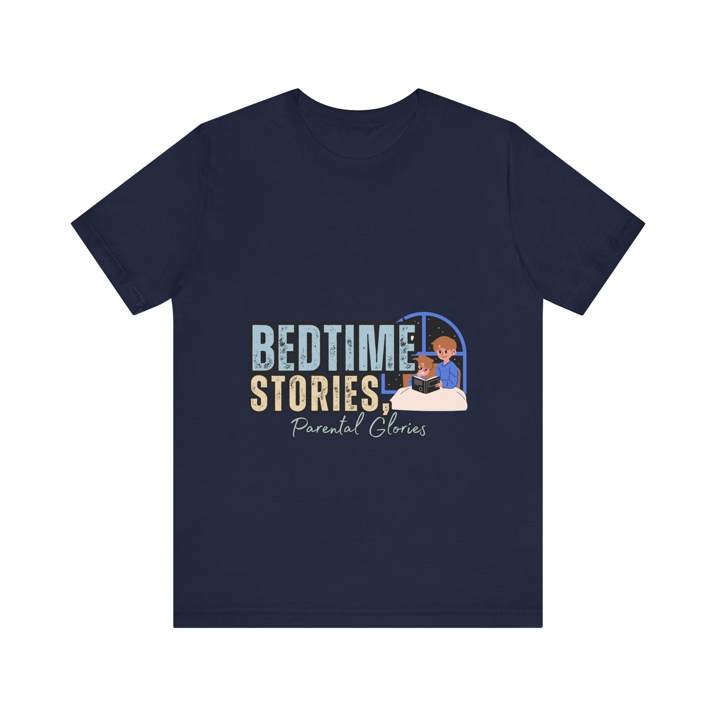Bedtime Stories Unisex Tee, Cozy Sleep Shirt, Gift for Parents, Family Storytime T-shirt, Book Lovers Apparel