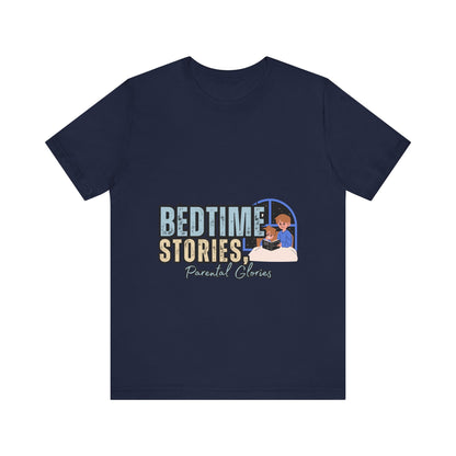 Bedtime Stories Unisex Tee, Cozy Sleep Shirt, Gift for Parents, Family Storytime T-shirt, Book Lovers Apparel