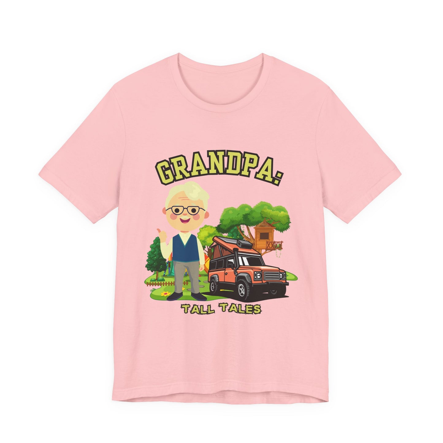 Grandpa Tall Tales Tee, Funny Grandpa Shirt, Gift for Grandpa, Family Gathering Outfit, Dad Humor T-shirt, Unisex Casual Tee