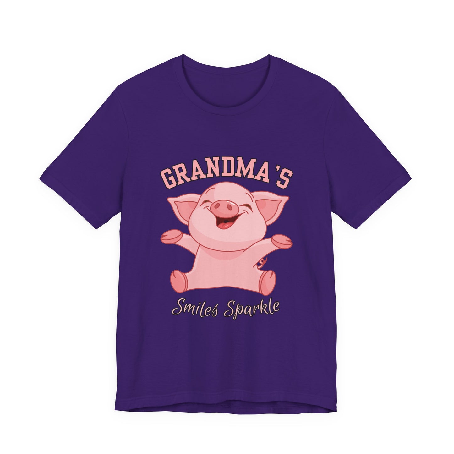 Grandma's Smiles Short Sleeve Tee, Cute Gift for Grandma, Family Gathering Shirt, Birthday Gift, Casual Wear, Fun Tee