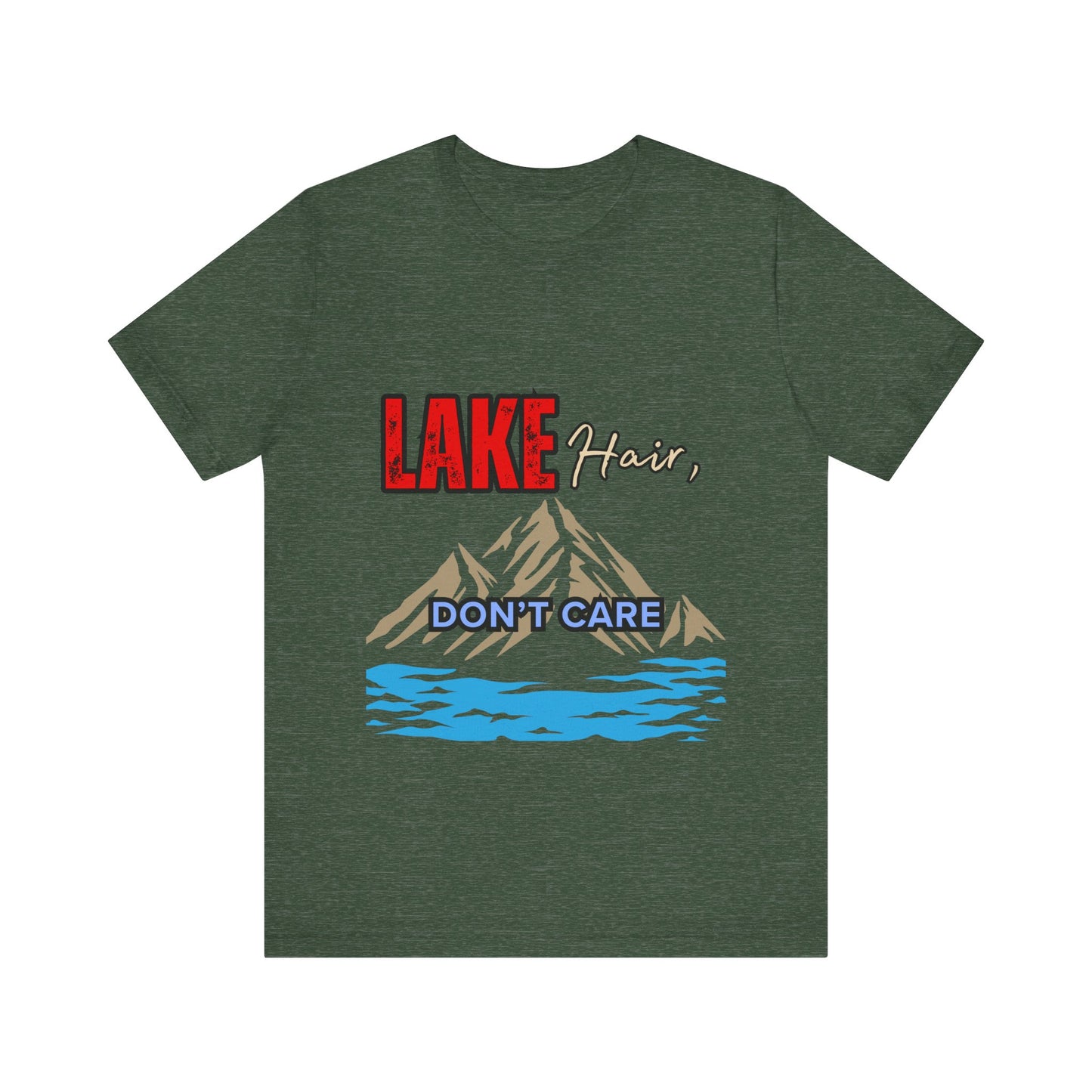 Lake Hair Don't Care Tee - Unisex T-Shirt for Nature Lovers, Outdoor Activities, Lake Trips, Gift for Him/Her, Vacation Essentials