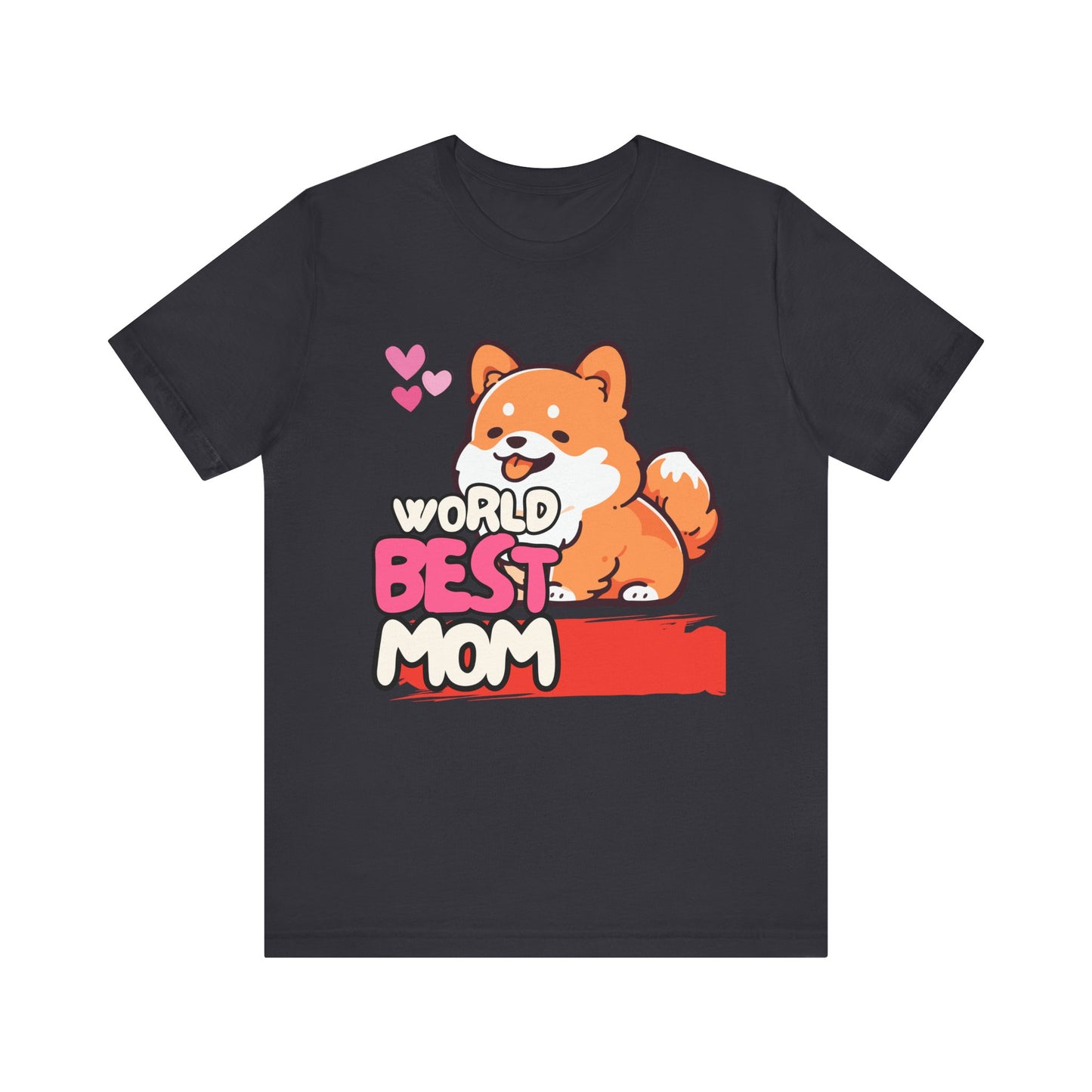 World's Best Mom Tee - Unisex Jersey Short Sleeve Shirt, Gift for Mother's Day, Cute Dog Design, Perfect for Moms, Gifts for Her
