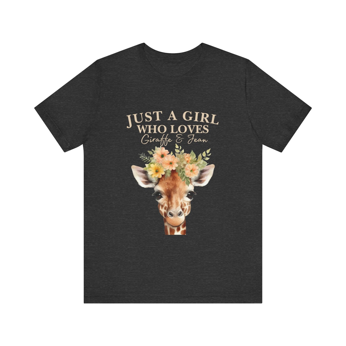 Just a Girl Who Loves Giraffes Tee, Cute Animal Lover Gift, Summer Casual Fashion, Birthday Tee, Nature Enthusiast Shirt