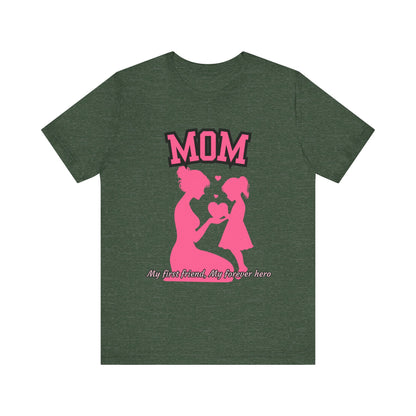 Mom and Daughter Love Tee | Unisex Jersey T-shirt for Mother's Day, Birthday Gift, Family Outing, Casual Wear, Heartwarming Gift
