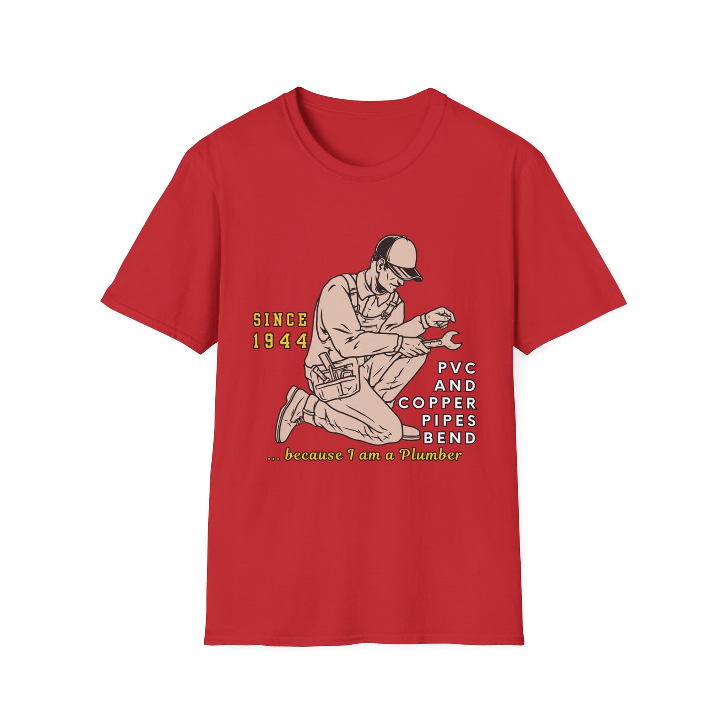 Vintage Plumber T-Shirt, Funny Plumbing Tee, Gift for Plumbers, Since 1944 Graphic Shirt, Unisex Softstyle Apparel