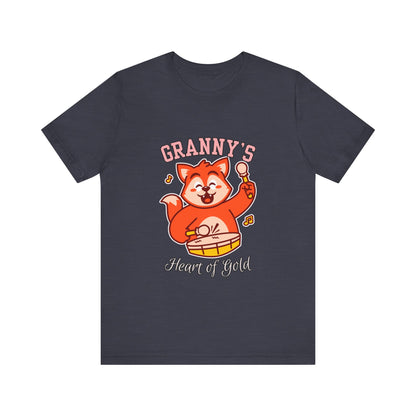 Granny's Heart of Gold Tee, Cute Graphic T-Shirt, Gift for Grandma, Casual Wear, Family Celebration Shirt