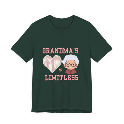 Grandma's Limitless Love Unisex Tee, Cute Grandmother Gift, Family Reunion Shirt, Mother's Day Tee, Comfortable Everyday Wear, [...]