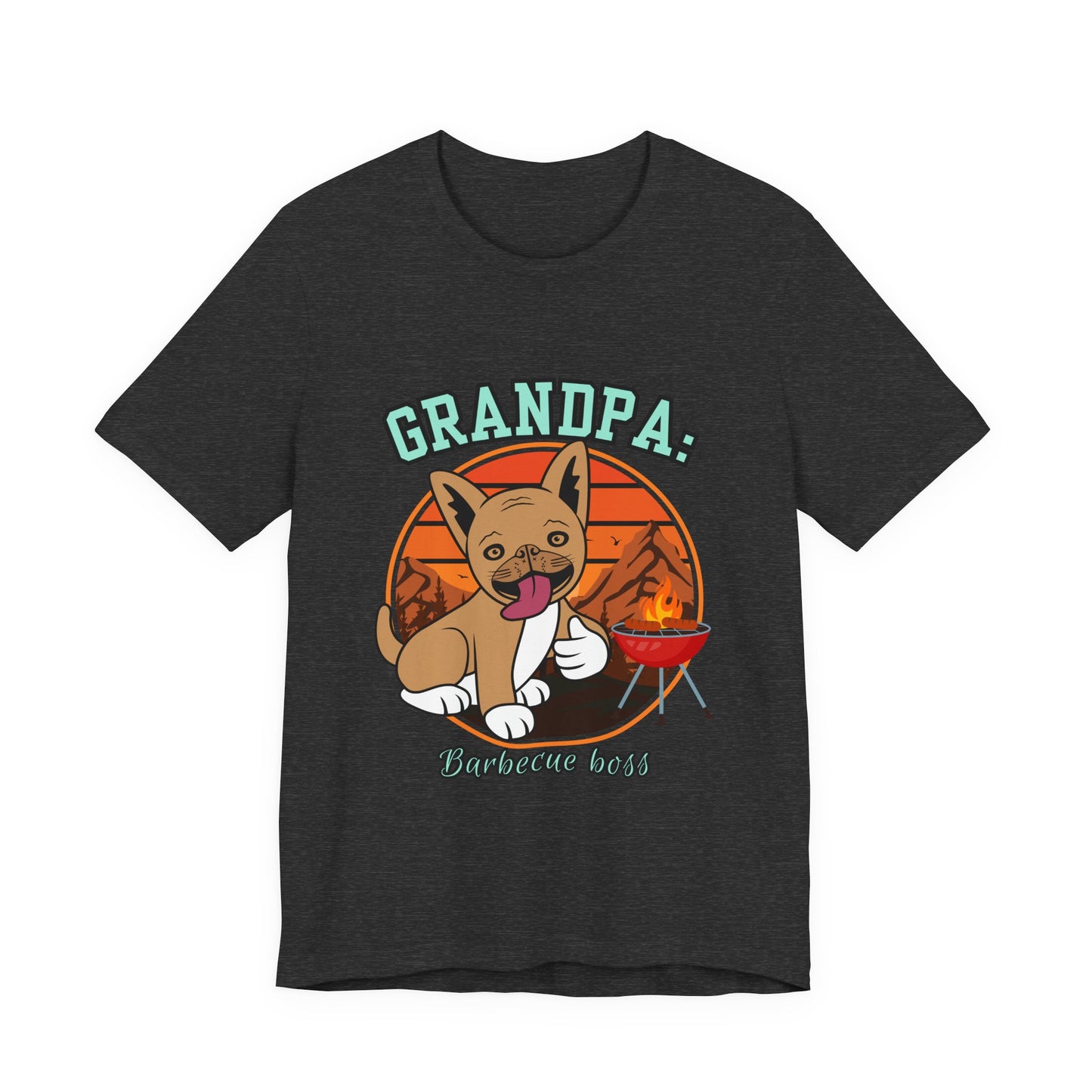 Funny Grandpa Barbecue Tee, Unisex Short Sleeve T-Shirt for Grill Masters, Gift for Father's Day, Dog Lovers, BBQ Parties, Casual Wear