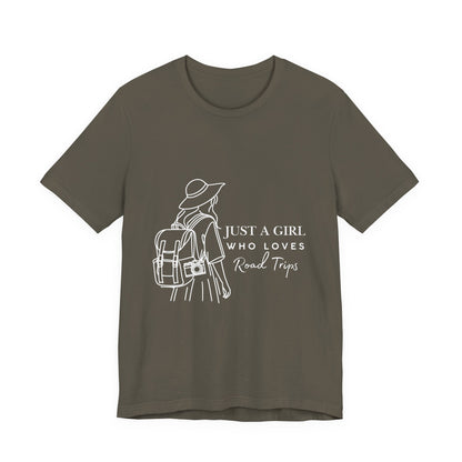 Adventure-Ready Tee for Girls | 'Just a Girl Who Loves Road Trips' | Travel Shirt, Vacation Outfit, Gift for Travelers, Summer [...]