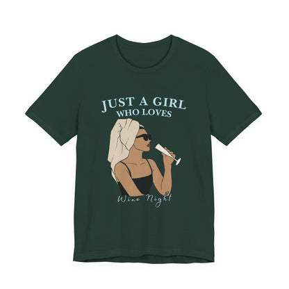 Chic Wine Lover Tee | Just A Girl Who Loves Wine Night Shirt, Gift for Wine Enthusiasts, Relaxation Outfit, Perfect for Parties, Girls [...]