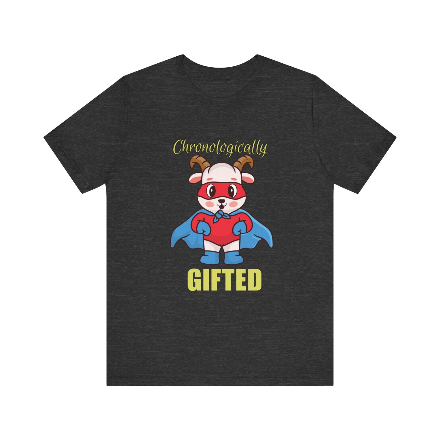 Chronologically Gifted Superhero Tee, Fun T-Shirt for Kids, Birthday Gift, Unisex Short Sleeve, Comfortable Casual Wear, Cute Pet [...]