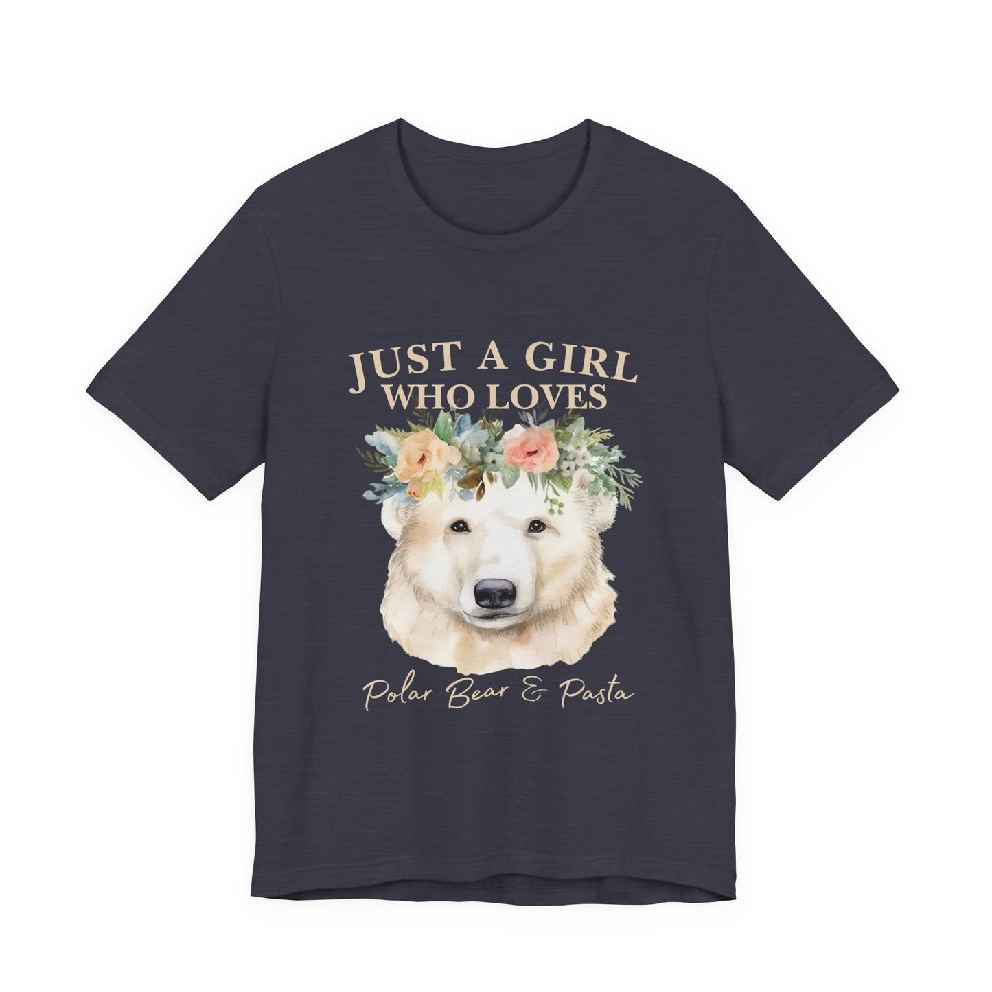 Just a Girl Who Loves Polar Bears Tee, Cute Animal Lover Gift, Nature Tee, Casual Wear, Eco-friendly Shirt, Pet Lover Apparel