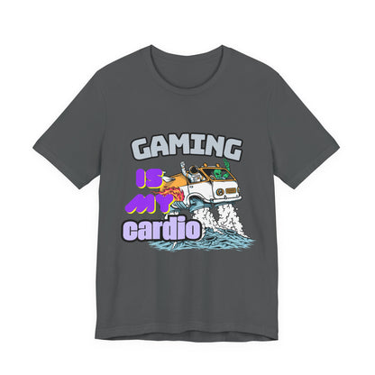 Gaming Is My Cardio Tee, Unisex Graphic T-Shirt for Gamers, Funny Gift for Birthdays, Casual Wear, Unique Gamer Apparel