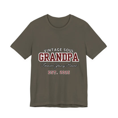 Vintage Soul Grandpa Tee | Perfect Gift for New Grandpas, Father's Day Present, Casual Wear, Family Gatherings, Comfortable Style