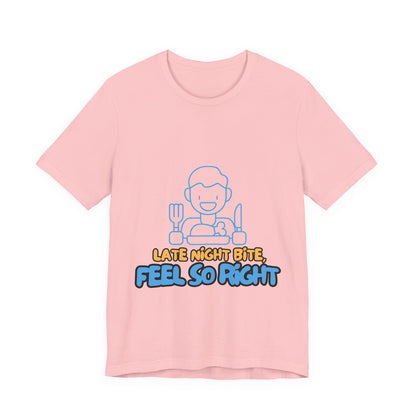 Late Night Bite Unisex Tee, Funny Foodie T-Shirt, Casual Dining Shirt, Gift for Food Lovers, Men’s/Female Tops