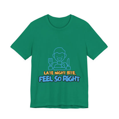 Late Night Bite Unisex Tee, Funny Foodie T-Shirt, Casual Dining Shirt, Gift for Food Lovers, Men’s/Female Tops