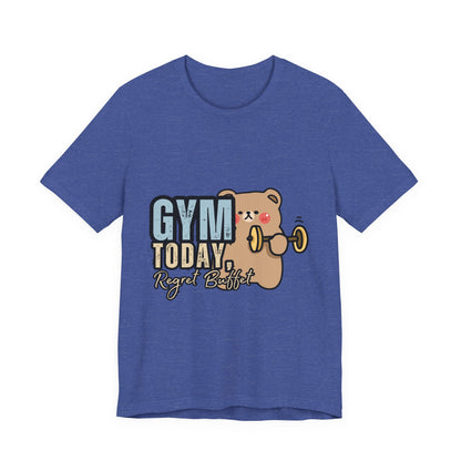 Adorable Gym Bear Unisex Tee - Perfect for Fitness Lovers, Cute Workout Shirt, Gift for Exercise Enthusiasts, Casual Wear, Fun Gym Apparel