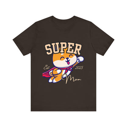 Super Hero Mom Tee, Cute Cat T-Shirt, Gift for Cat Lovers, Casual Wear, Fun Unisex Shirt, Birthday Celebration Tee
