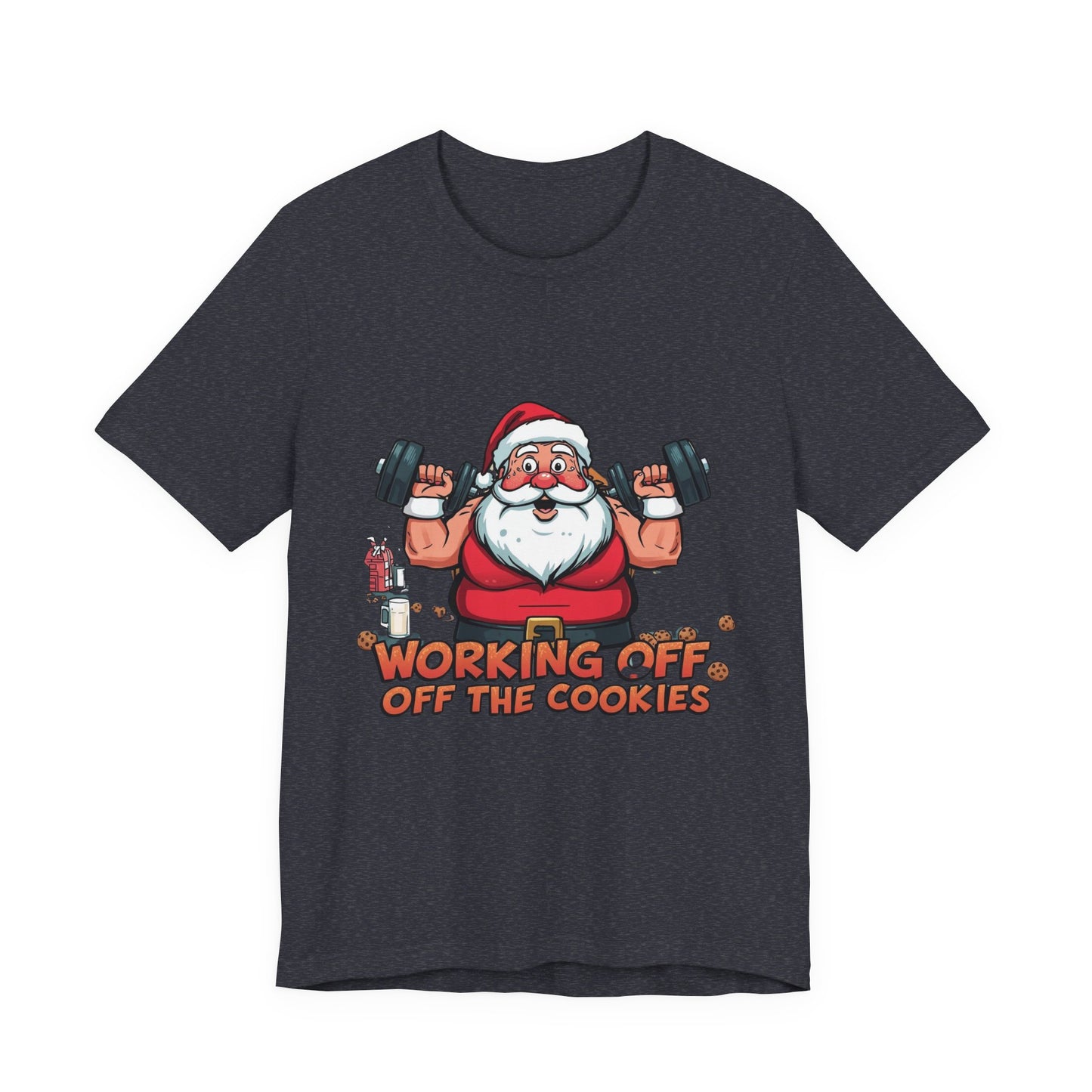 Unisex Tee Santa Funny Cookies Design T-Shirt