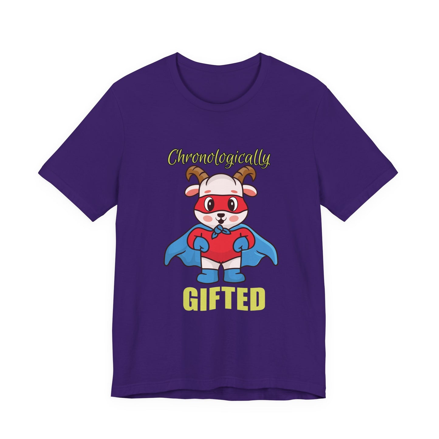 Chronologically Gifted Superhero Tee, Fun T-Shirt for Kids, Birthday Gift, Unisex Short Sleeve, Comfortable Casual Wear, Cute Pet [...]