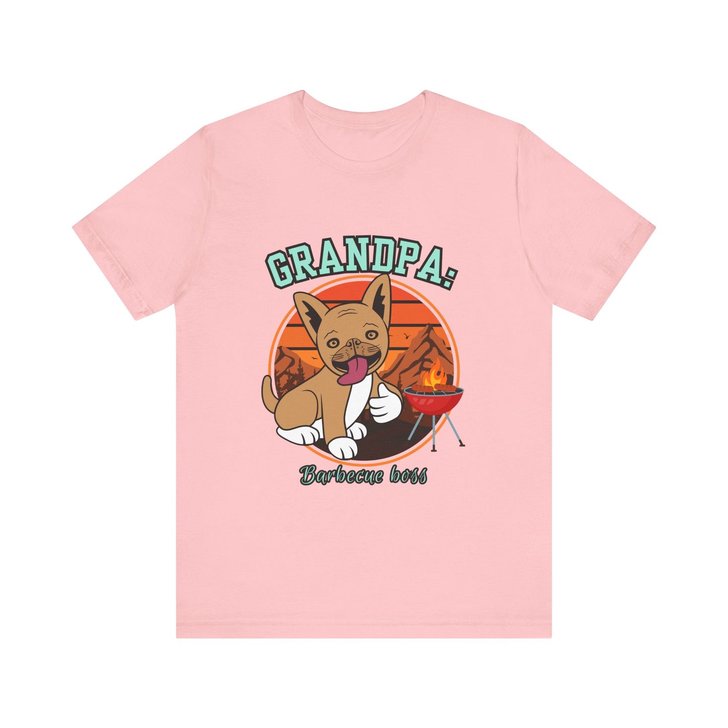Funny Grandpa Barbecue Tee, Unisex Short Sleeve T-Shirt for Grill Masters, Gift for Father's Day, Dog Lovers, BBQ Parties, Casual Wear