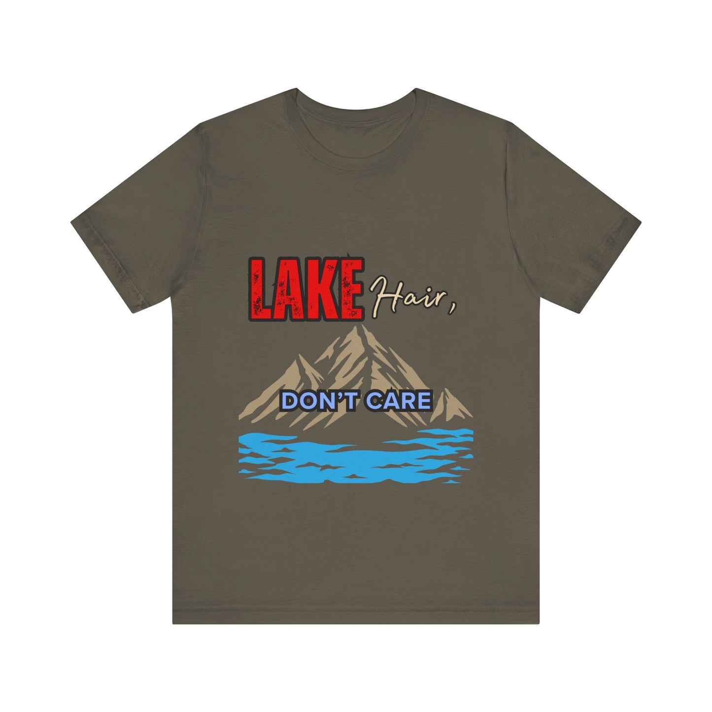 Lake Hair Don't Care Tee - Unisex T-Shirt for Nature Lovers, Outdoor Activities, Lake Trips, Gift for Him/Her, Vacation Essentials