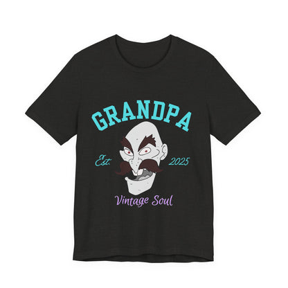 Grandpa Est 2025 Vintage Soul Tee, Funny Grandpa Gift, Unisex T-Shirt, Father's Day, Vintage Style, Gift for Grandpa
