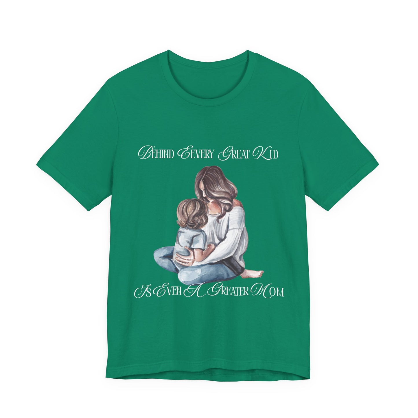 Behind Every Great Kid Unisex Tee | Perfect Gift for Moms, Inspirational Shirt, Mother's Day Tee, Family Time, Everyday Wear