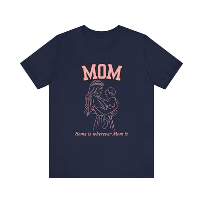 Mom Love Unisex Jersey Tee, Cute Gift for Mom, Mother’s Day Shirt, Casual Family Tee, Soft Cotton Top
