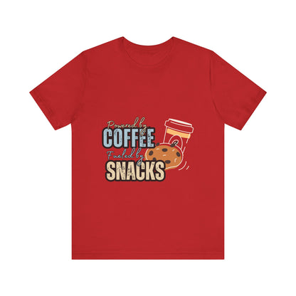 Coffee & Snacks Unisex Tee | Fun Graphic Shirt | Perfect for Coffee Lovers | Kitchen Gift | Foodie Apparel