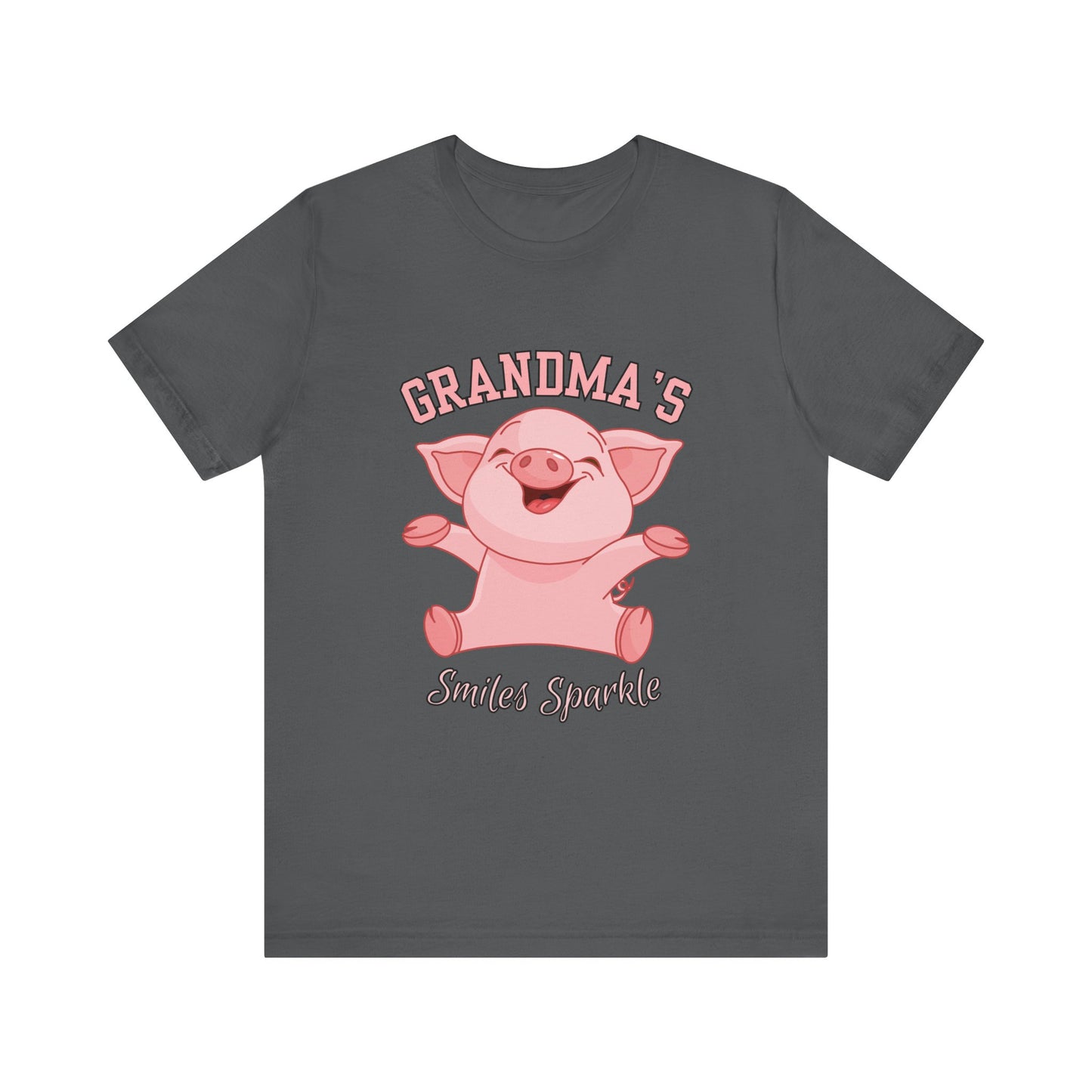 Grandma's Smiles Short Sleeve Tee, Cute Gift for Grandma, Family Gathering Shirt, Birthday Gift, Casual Wear, Fun Tee