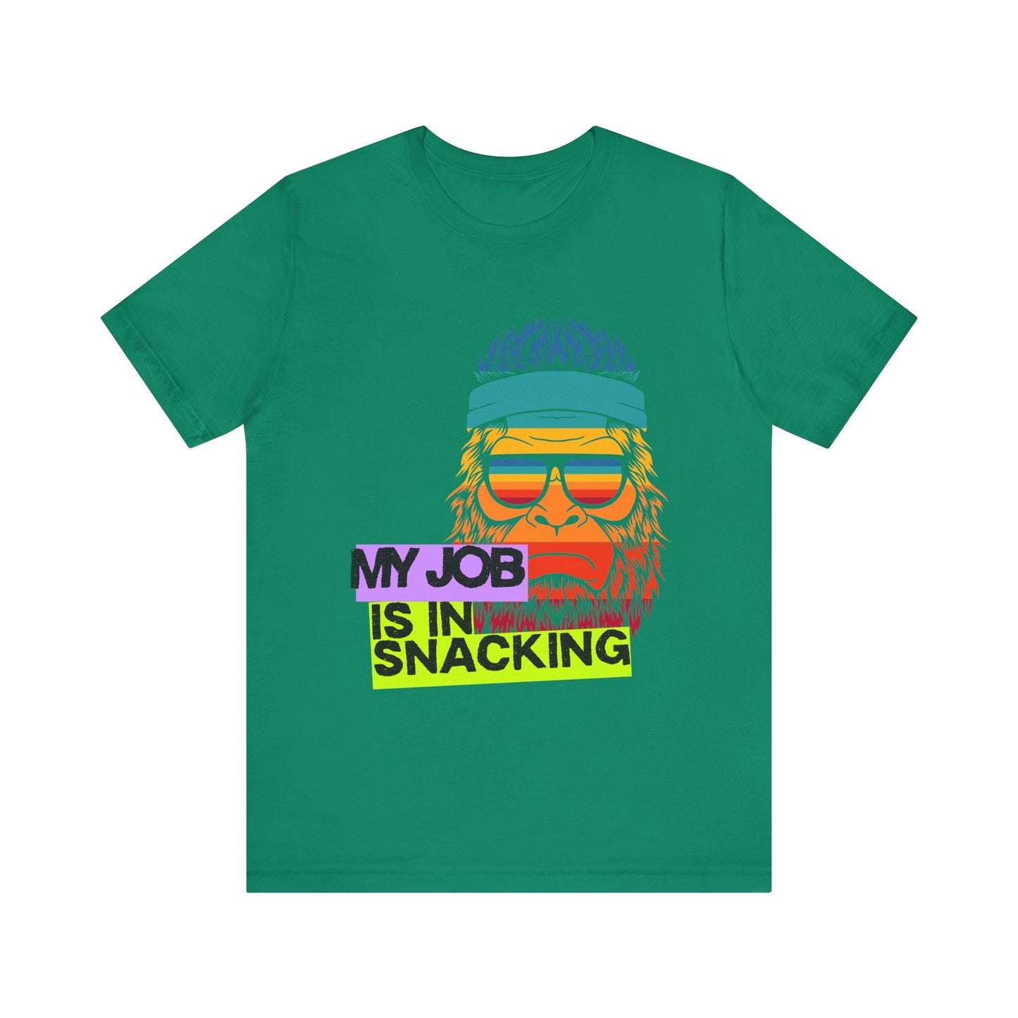 Funny Snack Lover Tee, Humorous Gift for Foodies, Unisex Graphic Shirt, Job in Snacking T-Shirt, Quirky Apparel for All Occasions, Gamer Tee