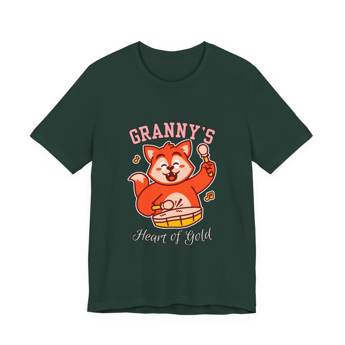 Granny's Heart of Gold Tee, Cute Graphic T-Shirt, Gift for Grandma, Casual Wear, Family Celebration Shirt