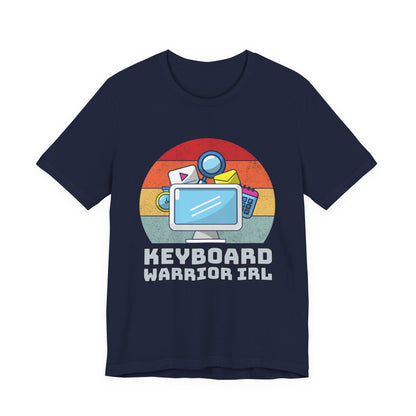 Playful Keyboard Warrior Tee, Gamer Shirt, Geek Fashion, Cute Coding Gift, Unisex Casual Tee, Retro Gaming Apparel