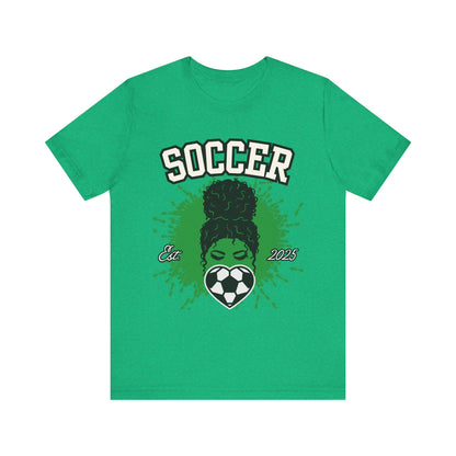 Soccer Queen Graphic Tee, Perfect for Game Day, Sports Lover Gift, Unisex Short Sleeve Tee, Soccer Mom Shirt, Athlete Apparel