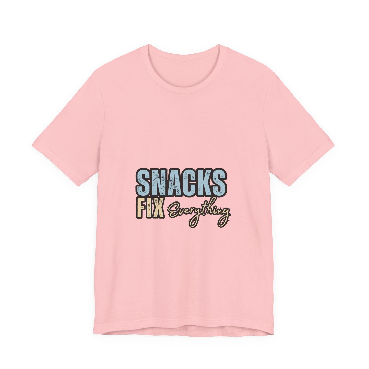 Funny Snack-Themed Unisex Tee, Ideal Gift for Food Lovers, Perfect for Casual Wear, Parties, or Movie Nights