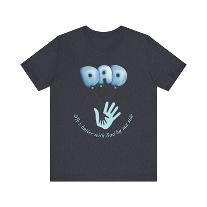 Dad Balloon Tee, Father’s Day Gift, Unisex T-Shirt, Birthday Present, Love for Dad, Family Celebration Apparel