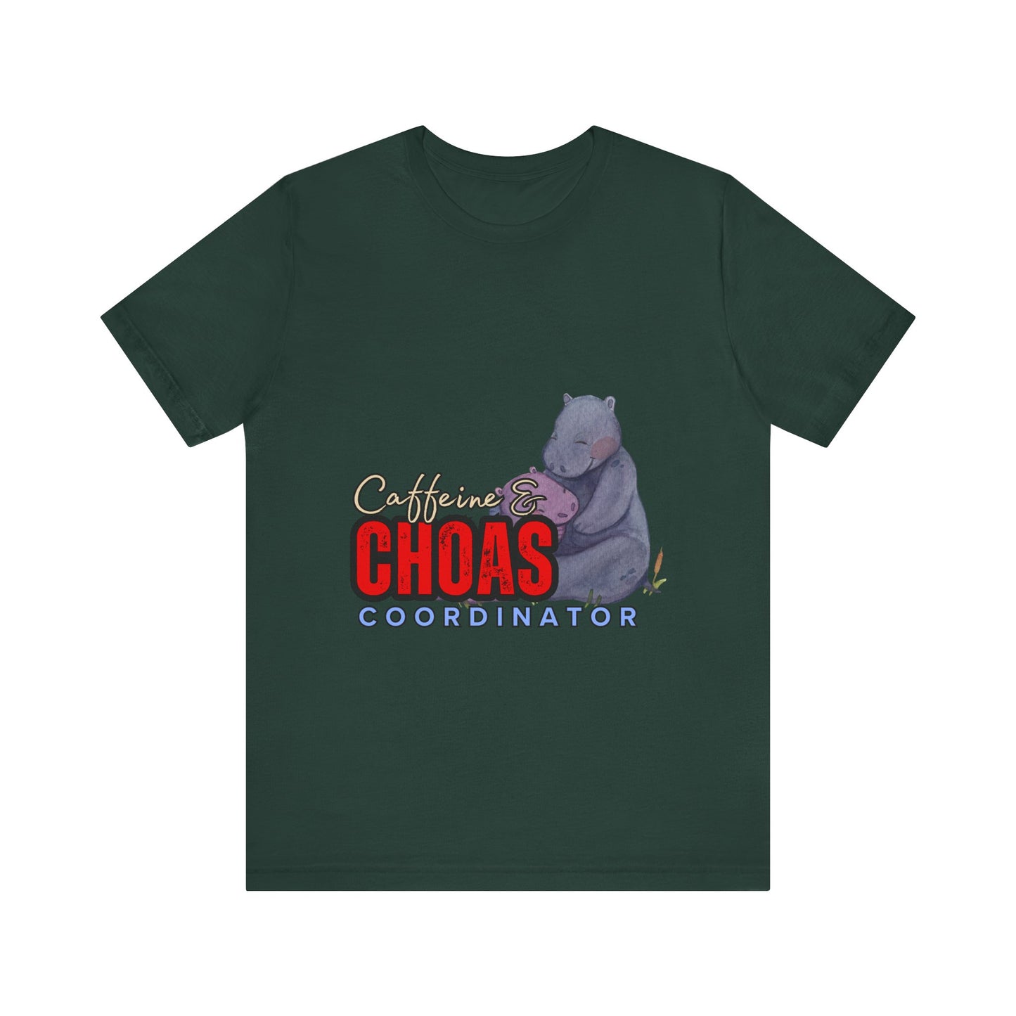 Caffeine Chaos Coordinator Tee, Funny T-Shirt, Casual Wear, Gift for Coffee Lovers, Humor Shirt