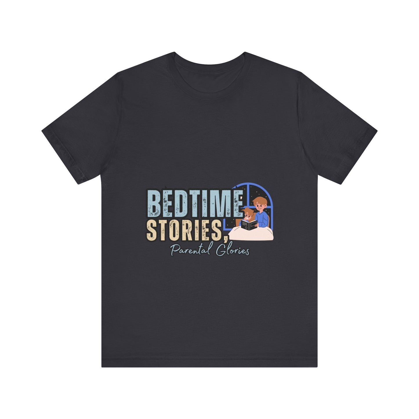 Bedtime Stories Unisex Tee, Cozy Sleep Shirt, Gift for Parents, Family Storytime T-shirt, Book Lovers Apparel
