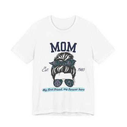 Mom Life Unisex Tee - Est. 1980, Gift for New Moms, Birthday Gift, Casual Wear, Mother's Day Shirt, Trendy Graphic T-Shirt