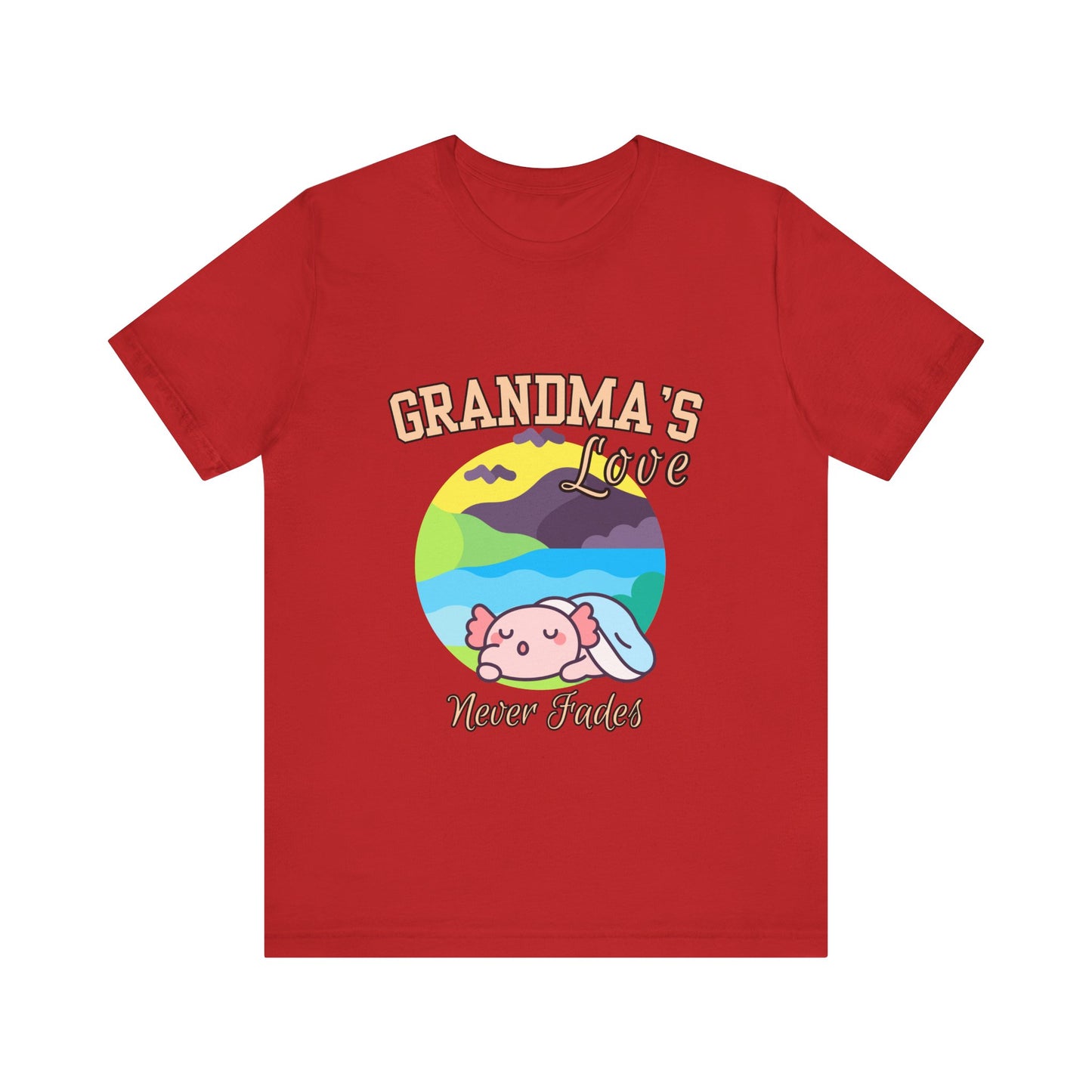 Grandma's Love Unisex Jersey Tee, Cute Gift for Grandma, Birthday Gift, Family Reunion, Comfortable Casual Tee, Heartwarming Apparel