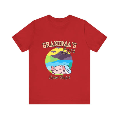 Grandma's Love Unisex Jersey Tee, Cute Gift for Grandma, Birthday Gift, Family Reunion, Comfortable Casual Tee, Heartwarming Apparel