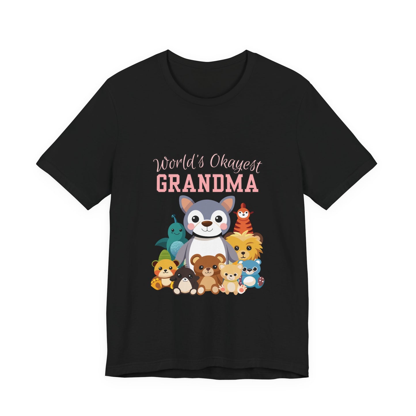 World's Okayest Grandma Tee, Cute Grandma Shirt, Animal Lover Gift, Funny Gift for Grandparents, Mother's Day Gift