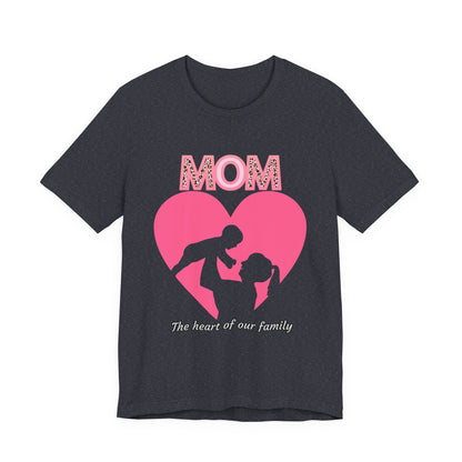 Mom Heart Unisex Tee | Gift for Mom, Mother's Day Shirt, Family Love T-Shirt, Heartwarming Apparel, Cute Mom Gift