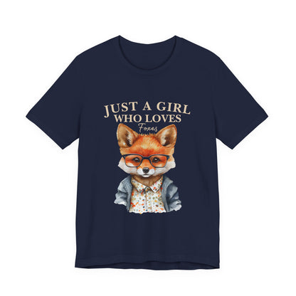 Cute Fox Graphic Tee for Animal Lovers, Fun Gift for Girls, Nature Lover Shirt, Animal Themed Apparel, Perfect for Casual Outings